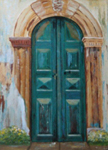 deur Griekenland, acryl op papier
